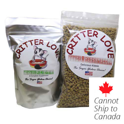 Critter Love Complete & Honey 'N Marshmallow Kibble Sugar Glider Food - Combo Pack