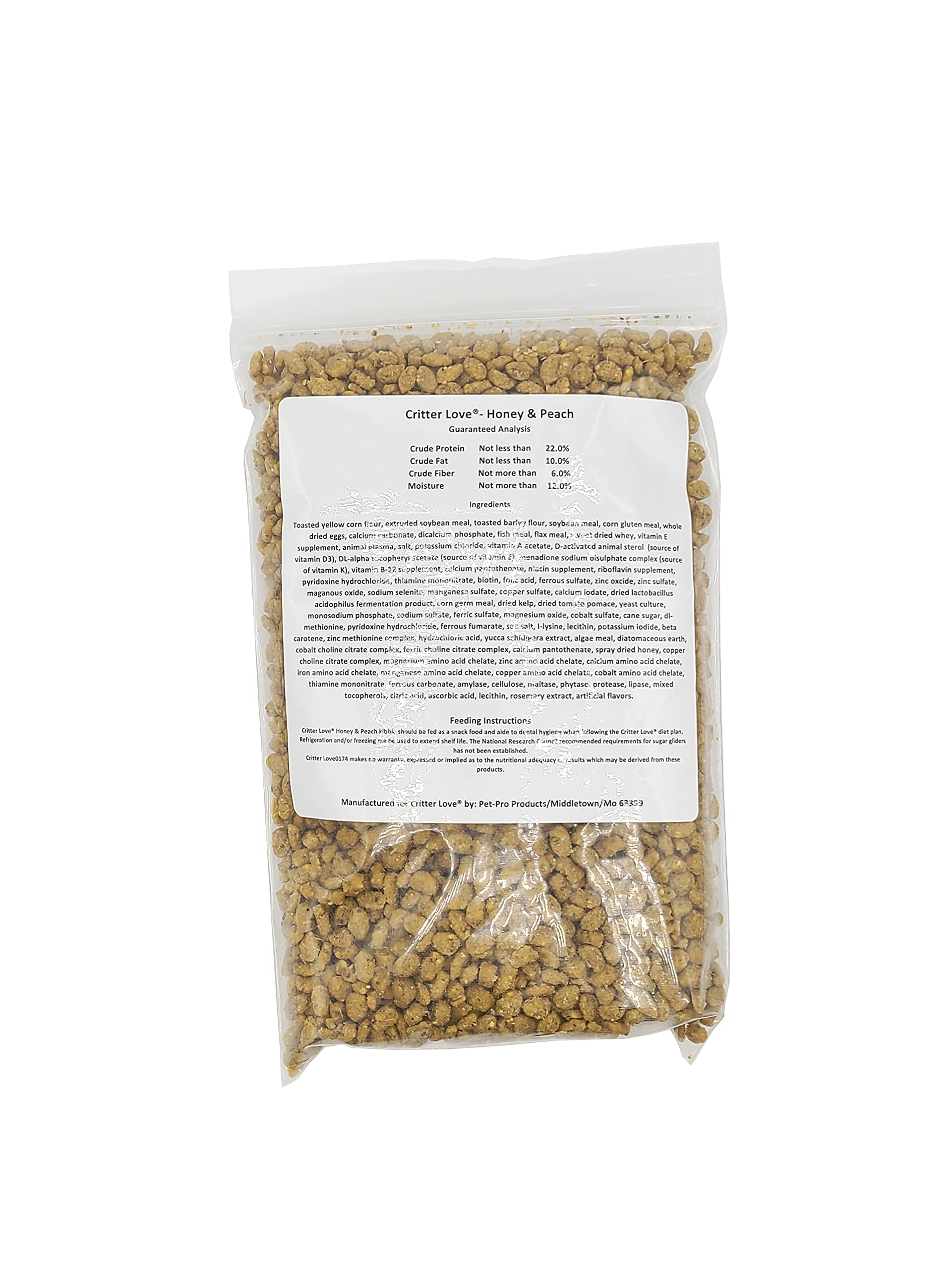 Critter Love Honey & Peach Kibble for Sugar Gliders